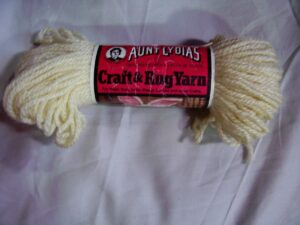 white aunt lydia's craft and rug yarn