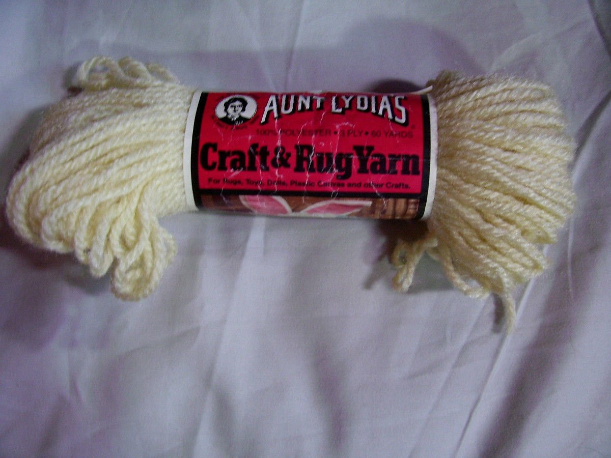 White Aunt Lydia's Craft and Rug Yarn