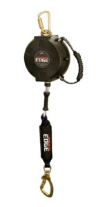 falltech 727630le contractor le - leading edge srd, 7/32" galv. st. cable, 1 conn/1 load-indicating swiv carabiner, 30', medium, black