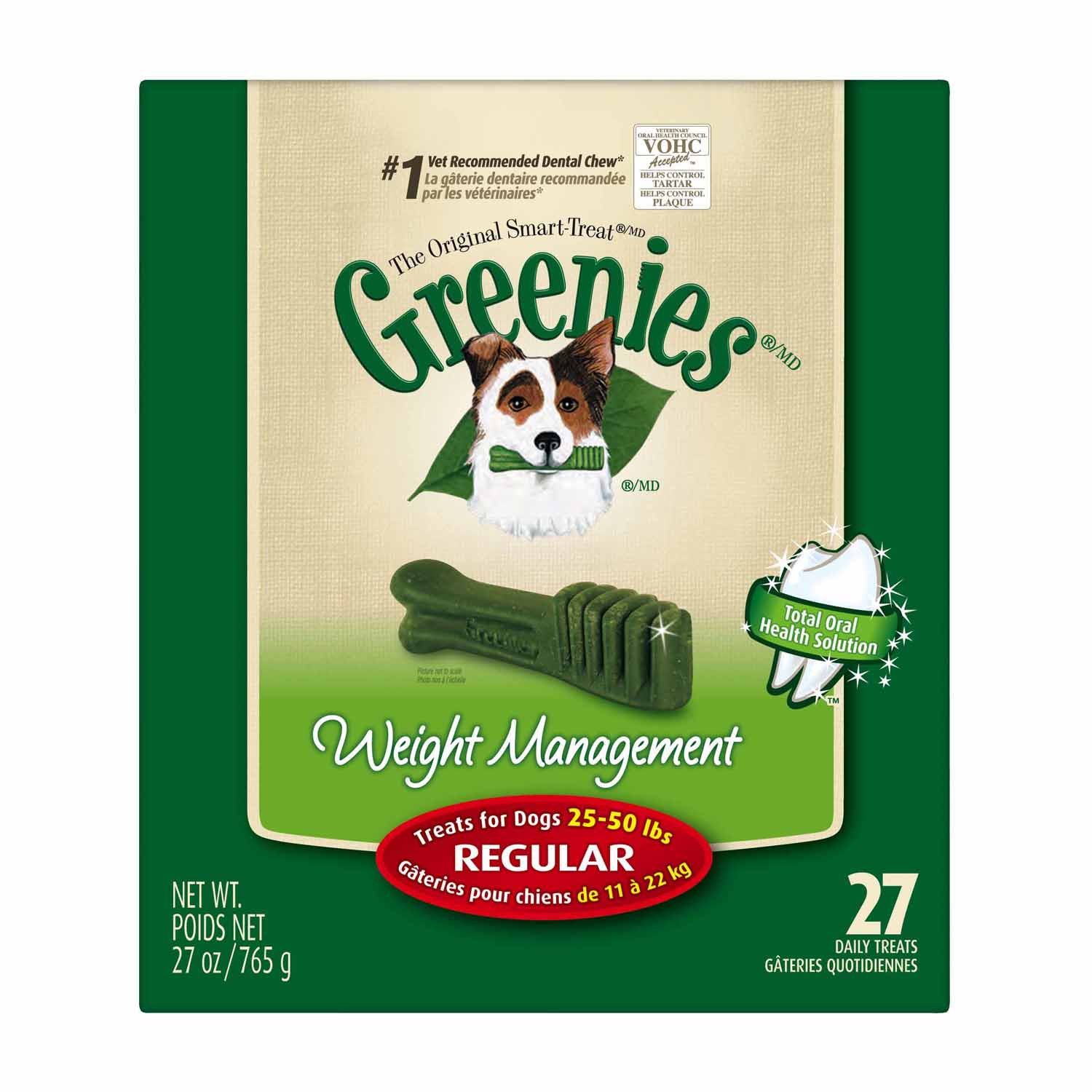 Greenies Weight Management Canister Reg 27ct