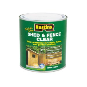 Rustins Shed & Fence Clear 1L- Advanced Wood Protector for Outdoor Structures