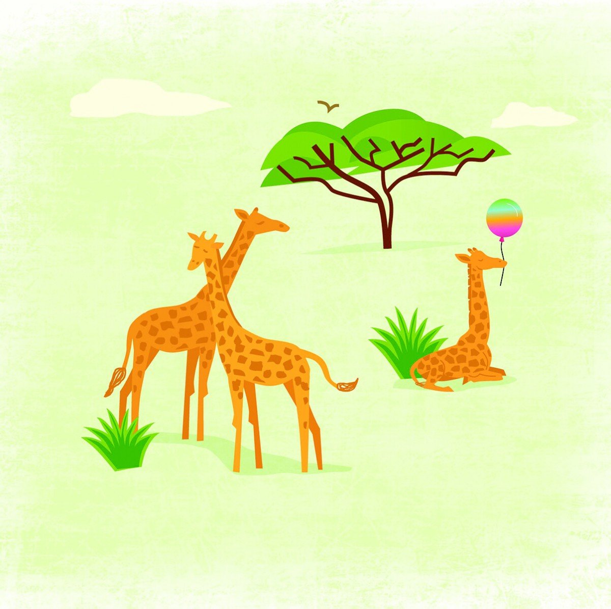 Giraffes Happy Birthday Card Pop Up 3D Greeting Card