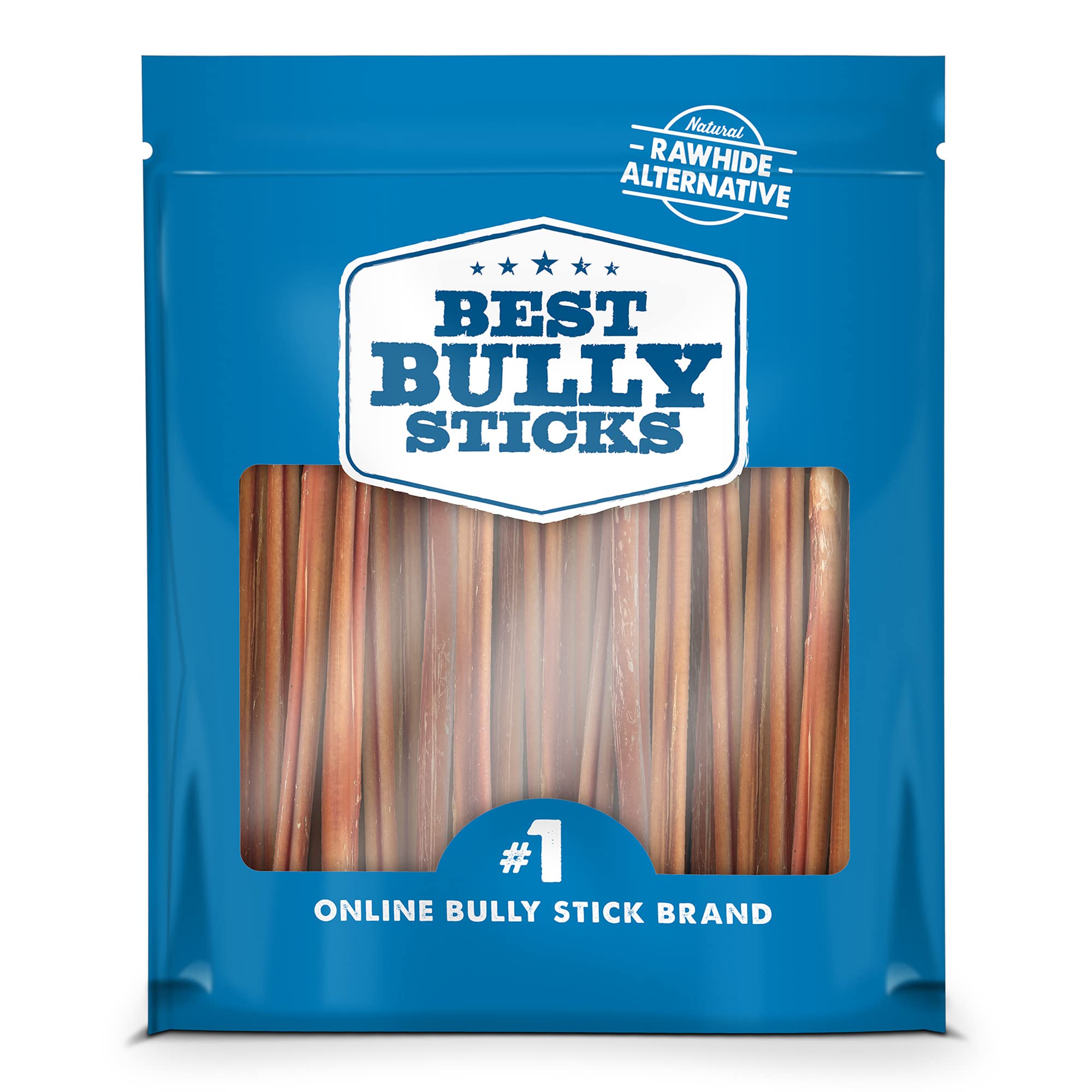 Best Bully Sticks 6 Inch All-Natural USA-Baked Bully Sticks for Dogs - 6” Easily digestible, 100% Grass-Fed Beef, Grain and Rawhide Free | 18 Pack