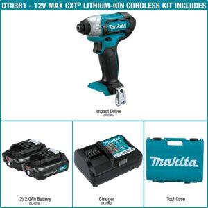 Makita DT03R1 12V Max CXT Lithium-Ion Cordless Impact Driver Kit