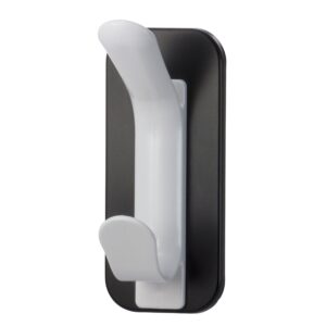 Officemate Magnet Plus Magnetic Double Coat Hook, Black/White (92522)