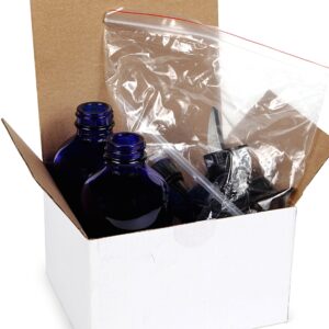 Vivaplex, 2, Large, 8 oz, Empty, Cobalt Blue Glass Spray Bottles with Black Trigger Sprayers