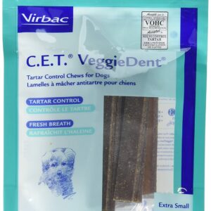 C.E.T. VeggieDent Dental Chews, Extra Small, 15 count