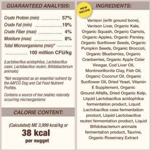 Primal Freeze Dried Raw Dog Food Nuggets, Venison, Complete & Balanced Meal, Also Use as Topper or Treat, Premium, Healthy, Grain Free, High Protein Raw Dog Food, 5.5 oz