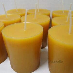 BCandle 100% Pure Beeswax 15-Hour Votives Candles Organic Hand Made (2)