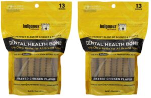 (2 pack) indigenous dental health bones roasted chicken 17 ounces each