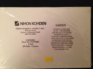 nihon kohden compatible pa9100z medical cardiology recording chart, 10 packs per case, size 8.5" x 5.5" 142 sheets per pack