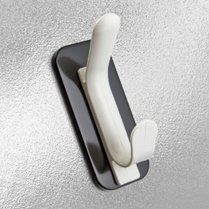 Officemate Magnet Plus Magnetic Double Coat Hook, Black/White (92522)