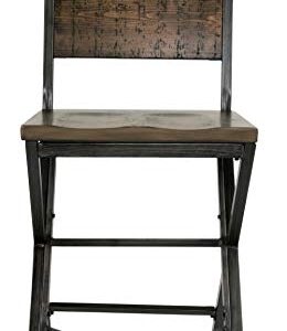 Signature Design by Ashley Kavara 24" Rustic Counter Height Barstool, 2 Count, Brown