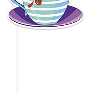 Tea Party Photo Booth Props (10 Count), Premium Multicolor Cardstock - Unique & Fun Design, Perfect For Birthdays & Themed Celebrations