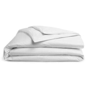 Pacific Linens Solid White King 3-Pc Duvet Cover and Sham Set, 200 Thread Count Poly-Cotton Blend, Luxurious Hotel Quality, Elegant Breathable and Durable