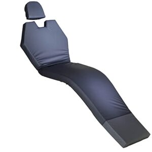 3" Memory Foam Dental Chair Overlay with Head Rest - Navy