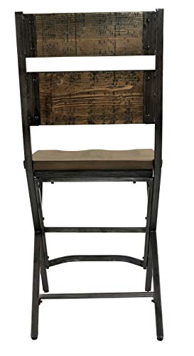 Signature Design by Ashley Kavara 24" Rustic Counter Height Barstool, 2 Count, Brown