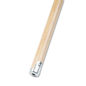 boardwalk bwk834 lie-flat screw-in mop handle, lacquered wood, 1 1/8" diameter x 60" length, natural