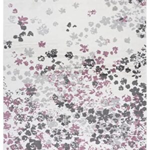 SAFAVIEH Adirondack Collection Area Rug - 9' x 12', Ivory & Purple, Floral Design, Non-Shedding & Easy Care, Ideal for High Traffic Areas in Living Room, Bedroom (ADR115L)