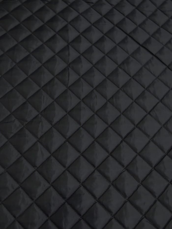 Quilted Polyester Batting Fabric - Black - 58"/60" Width Sold by The Yard