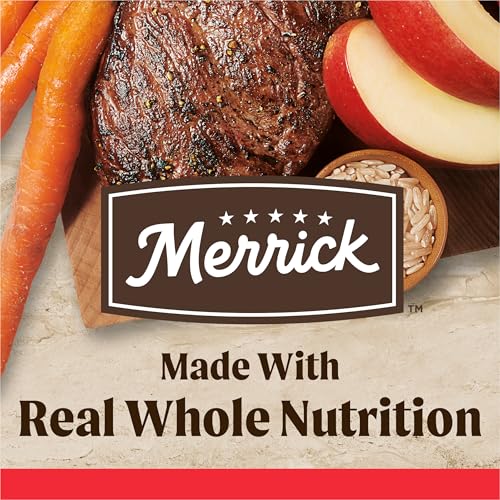 Merrick Healthy Grains Premium Adult Dry Dog Food, Wholesome And Natural Kibble With Beef And Brown Rice - 12.0 lb. Bag