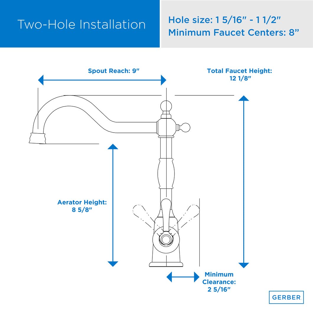 Gerber D401157 Kitchen Faucet, Chrome