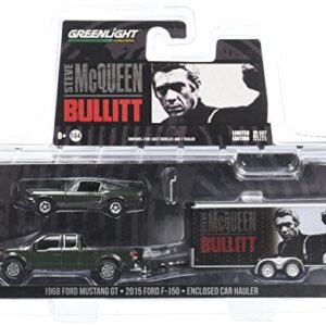 GreenLight 1: 64 Hitch & Tow - Steve McQueen Bullitt Movie Trailer Set Diecast Vehicle