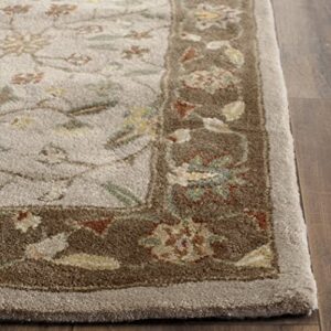 SAFAVIEH Total Performance Collection Accent Rug - 3' x 5', Ivory & Taupe, Hand-Hooked Oriental, Non-Shedding & Easy Care, Ideal for High Traffic Areas in Entryway, Living Room, Bedroom (TLP722B)