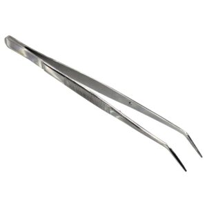 hts 171c6 6.25" curved stainless steel college tweezers