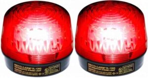 seco-larm sl-126q/r red strobe light (set of 2); for 6- to 12-volt use; for iinformative" general signaling requirements; incorrect polarity cannot damage circuit or draw current