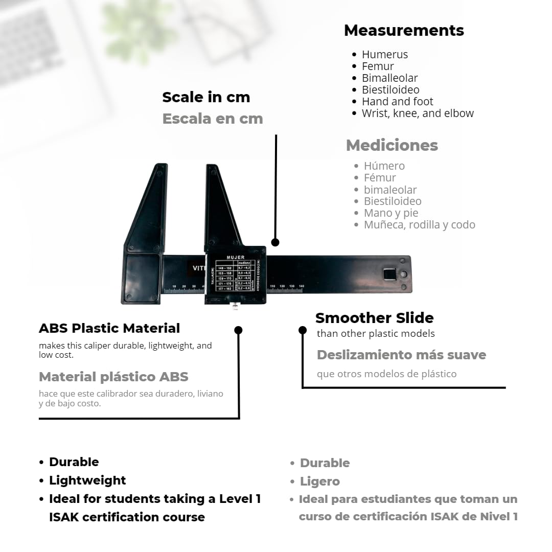 AnthroFlex Basic Anthropometry Kit with Slim Guide Skinfold Caliper, AnthroMetrix Software, Anthropometric Tape Measure, Small Bone Anthropometer, Manual (Black)