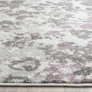 SAFAVIEH Adirondack Collection Area Rug - 9' x 12', Ivory & Purple, Floral Design, Non-Shedding & Easy Care, Ideal for High Traffic Areas in Living Room, Bedroom (ADR115L)