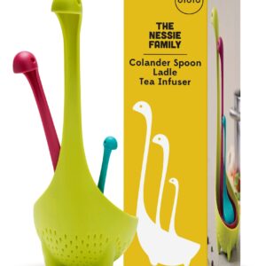 The Nessie Family by OTOTO - Pack of 3 Tea Infuser, Soup Ladle, and Colander - Cute Kitchen Accessories, Cooking Gifts, Funny Kitchen Gadgets, Kitchen Gifts