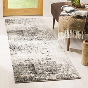 safavieh retro collection runner rug - 2'3" x 7', light grey & grey, modern abstract design, non-shedding & easy care, ideal for high traffic areas in living room, bedroom (ret2139-7980)