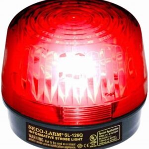 Seco-Larm SL-126Q/R Red Strobe Light (Set of 2); For 6- to 12-Volt use; For Iinformative" General Signaling Requirements; Incorrect Polarity Cannot Damage Circuit or Draw Current