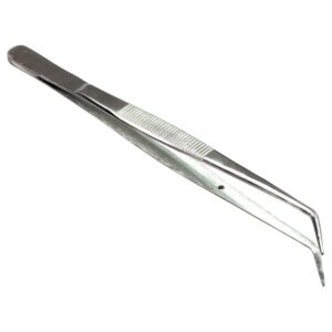 HTS 171C6 6.25" Curved Stainless Steel College Tweezers