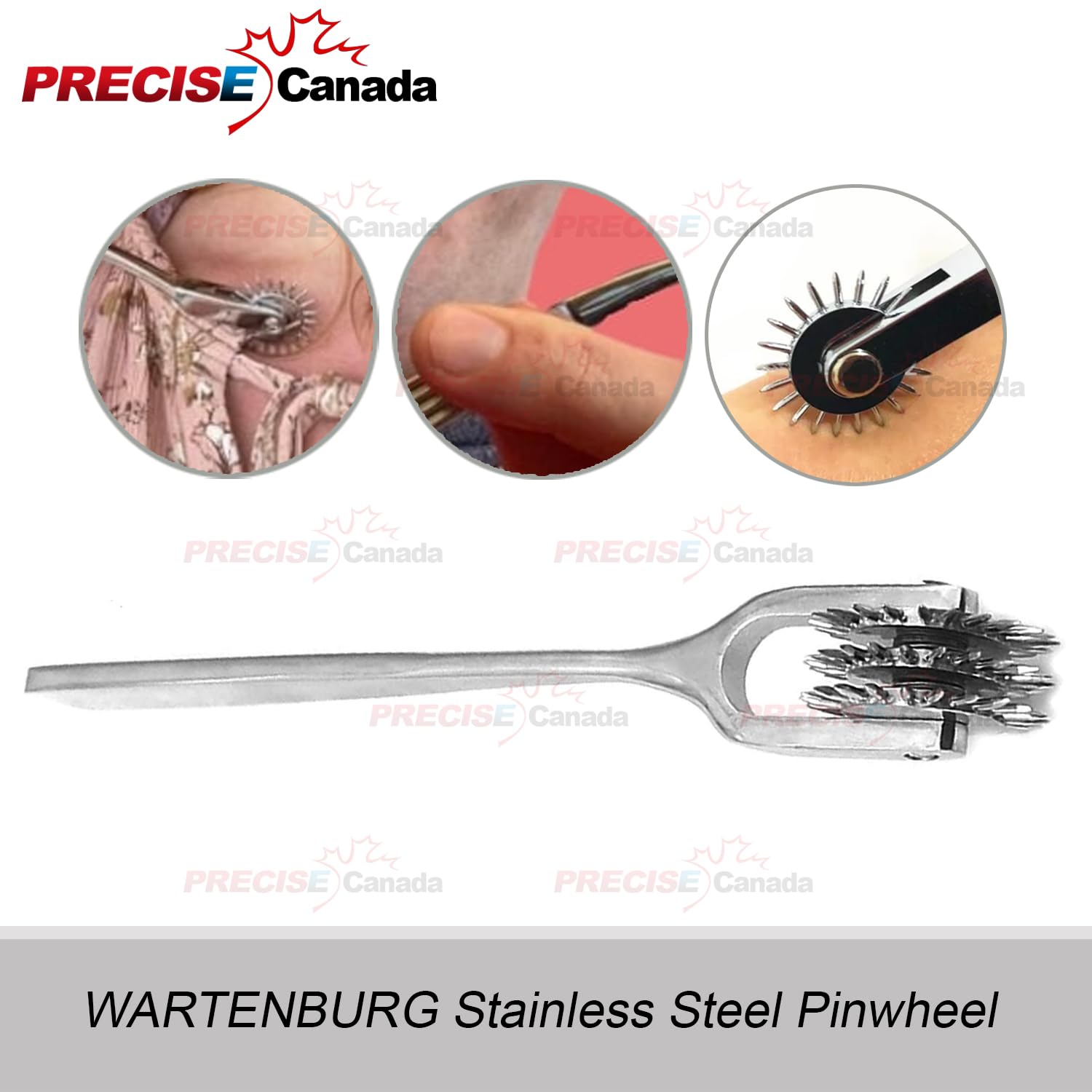 Diagnostic NEUROLOGICAL WARTENBERG Sensory Pinwheel PIN Wheel 3 Head (PC Brand)