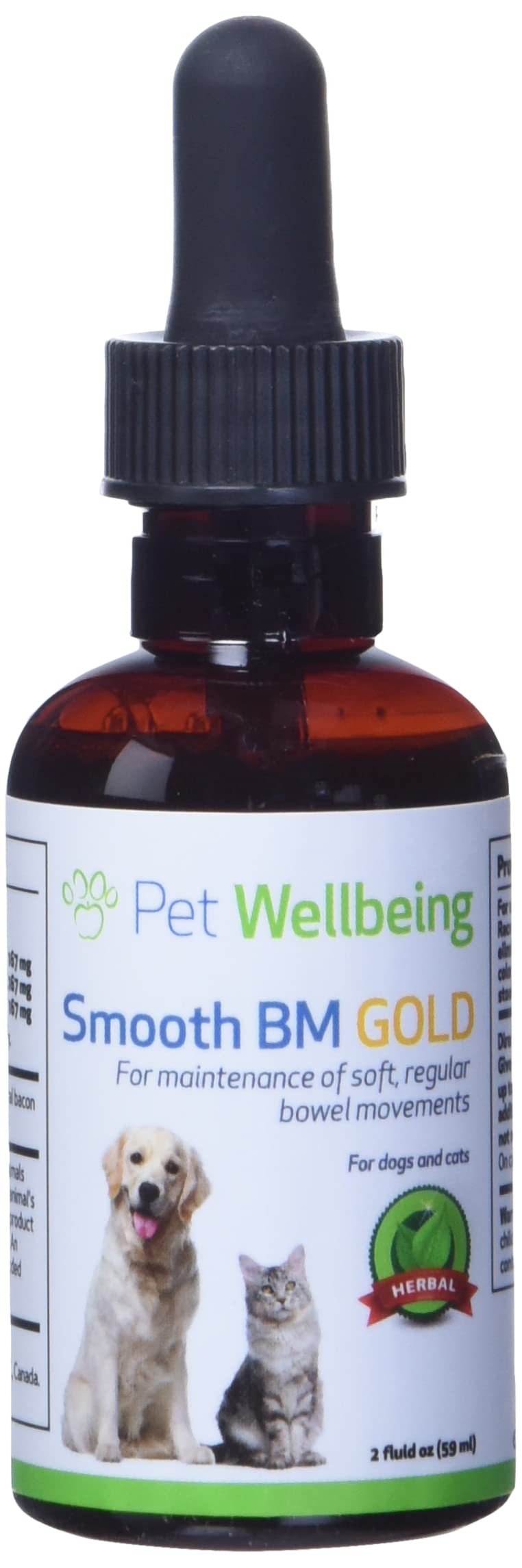 Pet Wellbeing Smooth BM Gold for Dogs - Vet-Formulated - Gentle Constipation Relief for Canines - Natural Herbal Supplement 2 oz (59 ml)