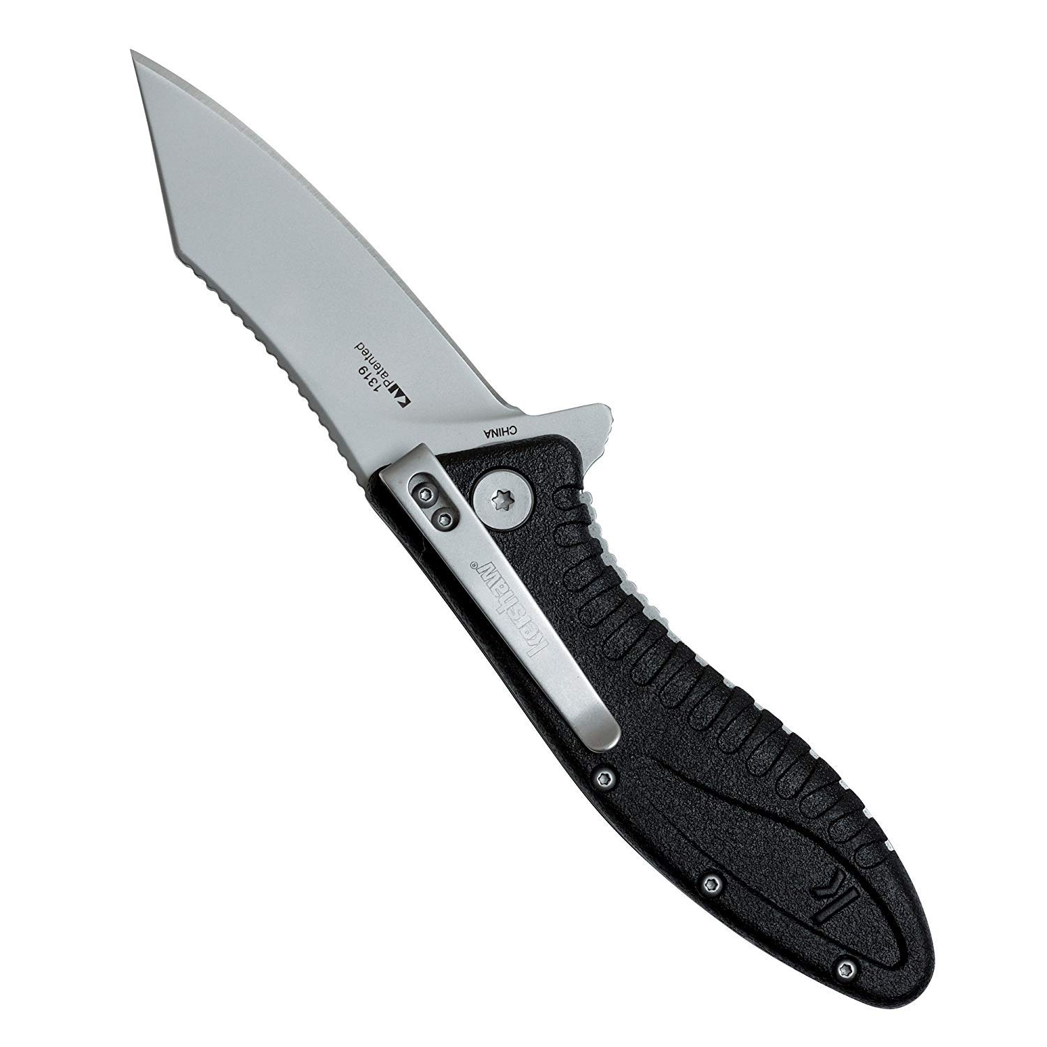 Kershaw Grinder Assisted Opening Flipper Knife (3.25" Bead Blast) 1319