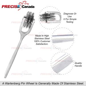 Diagnostic NEUROLOGICAL WARTENBERG Sensory Pinwheel PIN Wheel 3 Head (PC Brand)