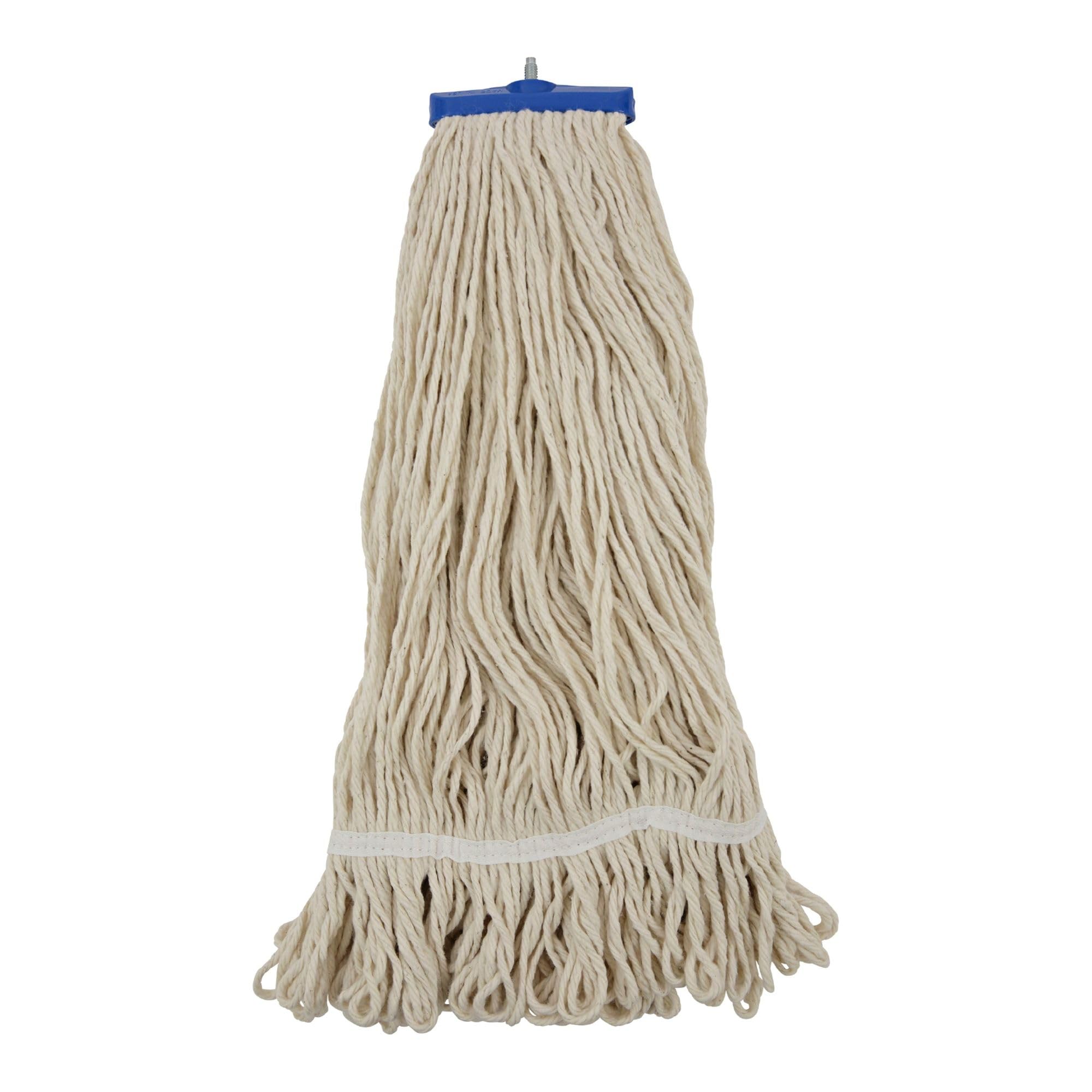 Boardwalk UNS 824C BWK824C Mop Head, Lie-Flat Head, Cotton Fiber, 24 oz, White (Pack of 12)