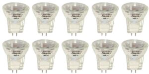 anyray a2017y (10-pack) 35-watts mr8 +c 12v 35w halogen light bulb 12-volts