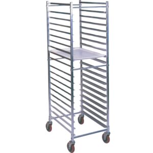 winholt equipment ade1820b-kda mobile bun pan rack, full height, 21" w x 26" d x 69" h, end loading, open sides, 20 18" x 26" pans capacity, 30 lbs, for commercial use