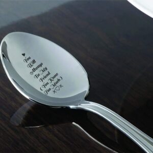 You Will Always Be My Friend (You Know Too Much) You Will Always Be My Person My Best Friend Spoon Silverware Engraved spoon,Friendship day Gift lover gift valentine gift i love you