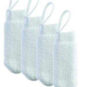 Petosan Microfiber Fingerbrush Oral Cleaner for Dogs, 4-Pack, Battery Powered, White