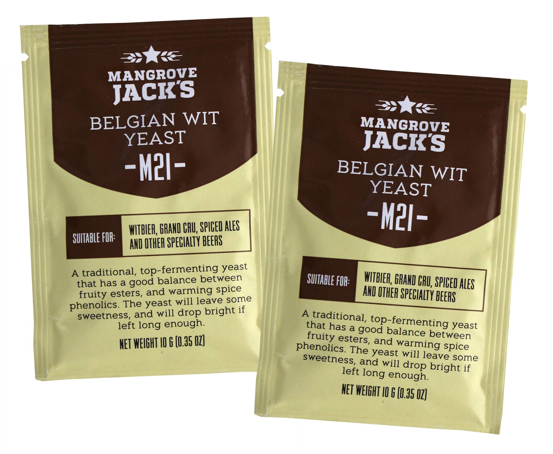 2X Mangrove Jack’s Craft Series Yeast M21 Belgian Wit (10g)