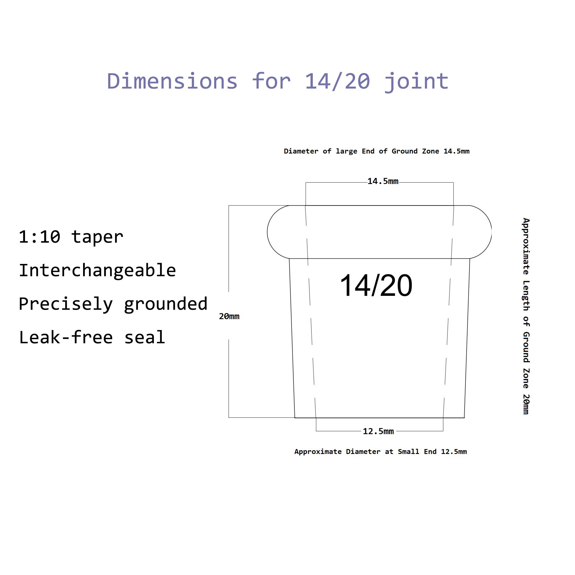 Laboy Glass 100mL Single Neck Round Bottom Boiling Flask Heavy Wall with 14/20 Joint Heating Reaction Receiving Flask Organic Chemistry Lab Glassware