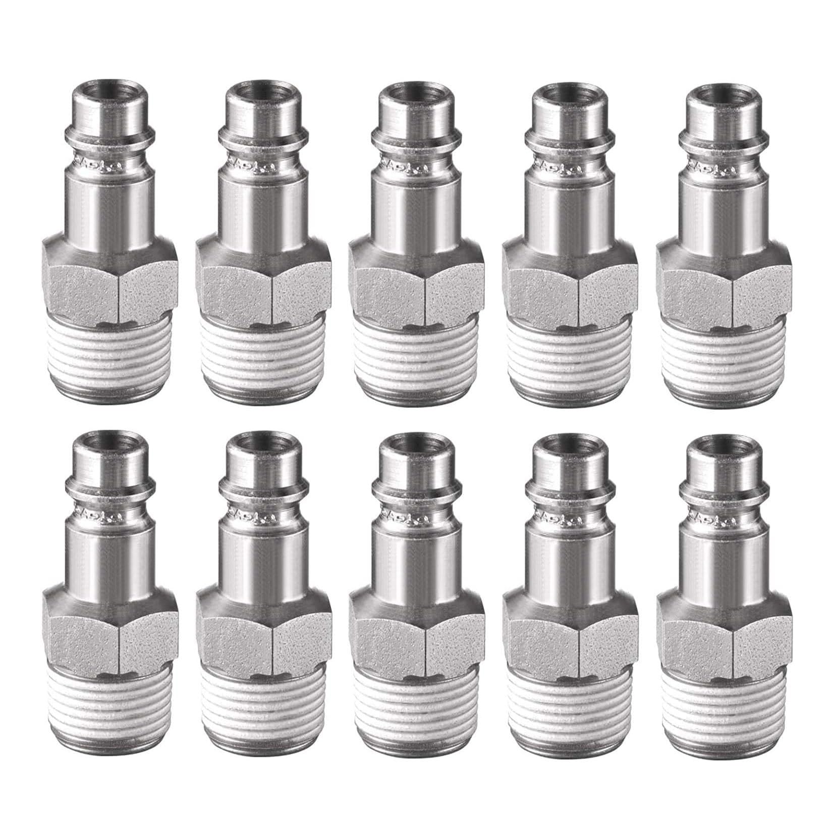 Prevost ERP 076251 (10 Pack) 1/4” Thread Male NPT 3/8” Body Size High Flow Safety Air Plug