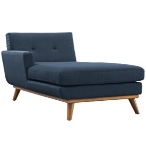 Modway Engage Mid-Century Modern Upholstered Fabric Left-Facing Sectional Sofa in Azure