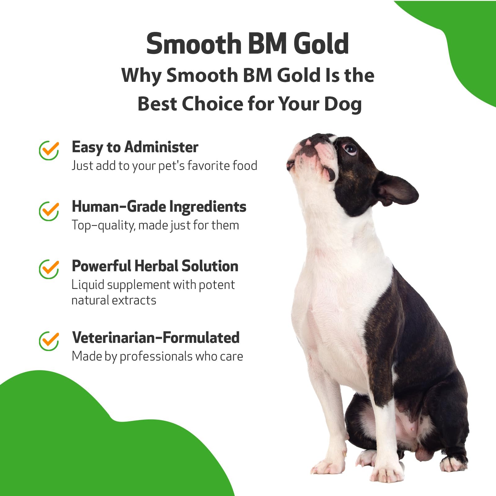 Pet Wellbeing Smooth BM Gold for Dogs - Vet-Formulated - Gentle Constipation Relief for Canines - Natural Herbal Supplement 2 oz (59 ml)